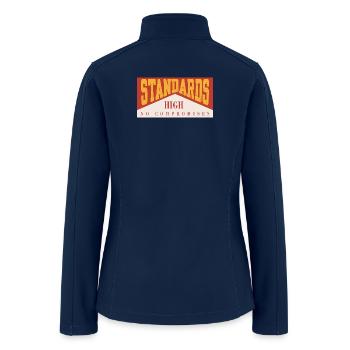 High Standards No Compromises Vintage Parody Graph - Women’s Soft Shell Jacket - navy - Back