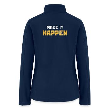 make it happen - Women’s Soft Shell Jacket - navy - Back