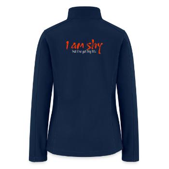 I'm shy but i've got big tits vintage - Women’s Soft Shell Jacket - navy - Back