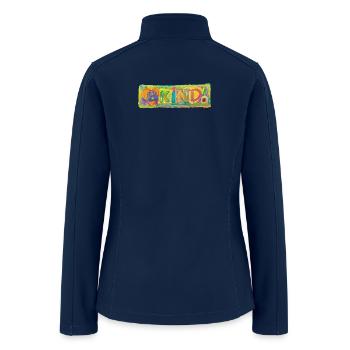 Kindness in Colorful Letters - Women’s Soft Shell Jacket - navy - Back