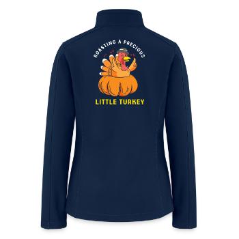 Thanksgiving Mom Gender Reveal - Women’s Soft Shell Jacket - navy - Back