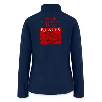 More Precious Than Rubies - Women’s Soft Shell Jacket - navy - Back