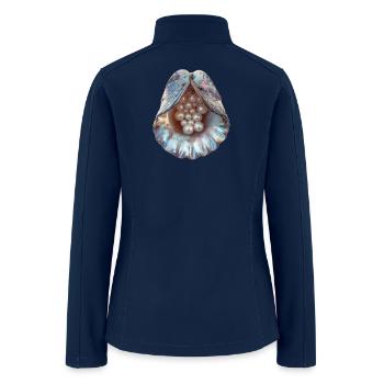 Iridescent Pearl Shell Within - Women’s Soft Shell Jacket - navy - Back