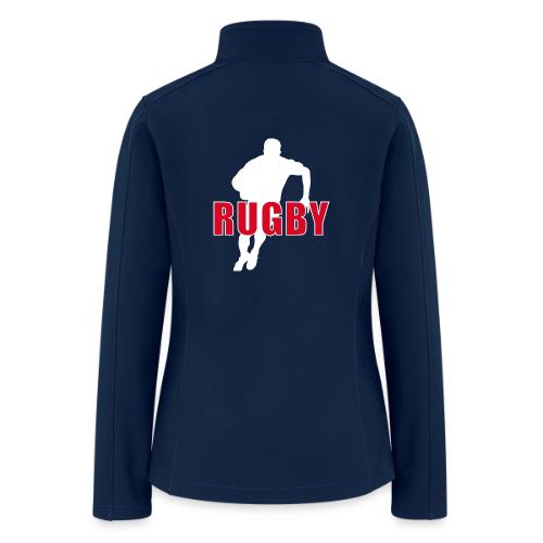 Bold Rugby Action Silhouette - Women’s Soft Shell Jacket