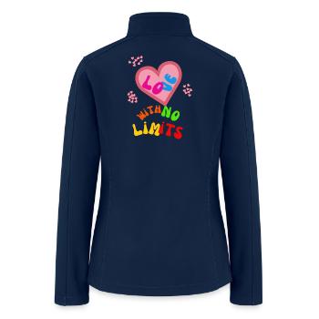love with no limits - Women’s Soft Shell Jacket - navy - Back
