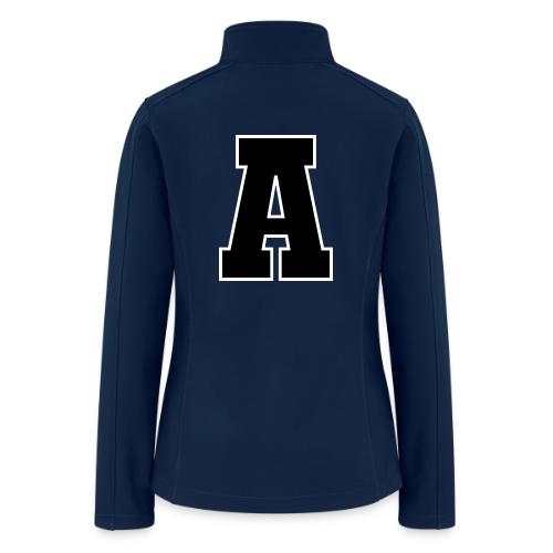 Varsity Letter A Athletic Monogram Design - Women’s Soft Shell Jacket