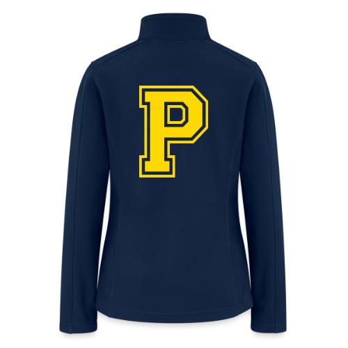 Letter P – Capital Athletic Alphabet Monogram - Women’s Soft Shell Jacket