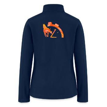 Horse and Watch ZigZag Marble Burst - Women’s Soft Shell Jacket - navy - Back