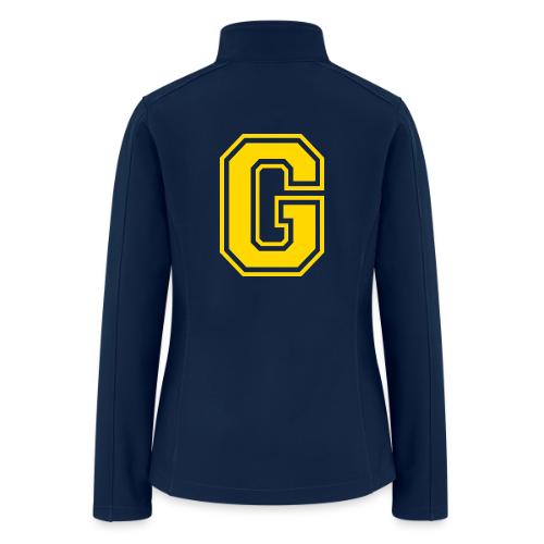 Letter G – Capital Athletic Alphabet Monogram - Women’s Soft Shell Jacket