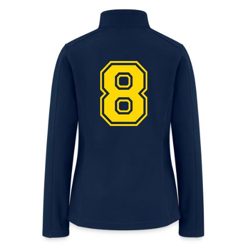 Number 8 in a classic athletic collegiate font - Women’s Soft Shell Jacket