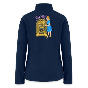 Vintage 50s Hop Sock - Women’s Soft Shell Jacket - navy - Back