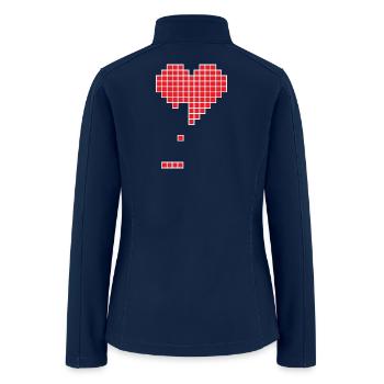 Broken heart - Women’s Soft Shell Jacket - navy - Back