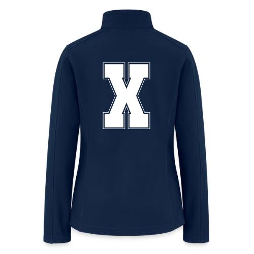 White Letter X – Varsity Alphabet Monogram - Women’s Soft Shell Jacket