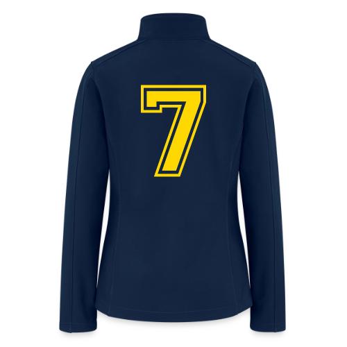 Number 7 in a classic athletic collegiate font - Women’s Soft Shell Jacket
