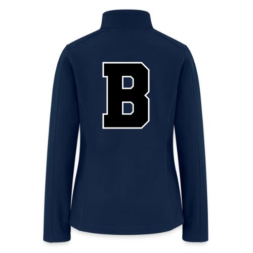 Varsity Letter B Athletic Alphabet Graphic - Women’s Soft Shell Jacket