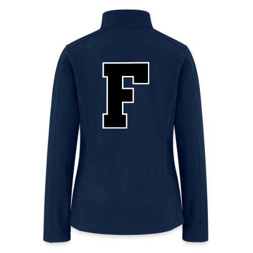 Varsity Letter F Athletic Monogram - Women’s Soft Shell Jacket