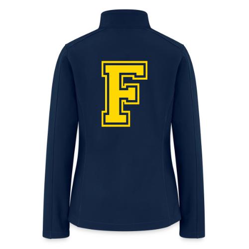 Letter F – Capital Athletic Alphabet Monogram - Women’s Soft Shell Jacket