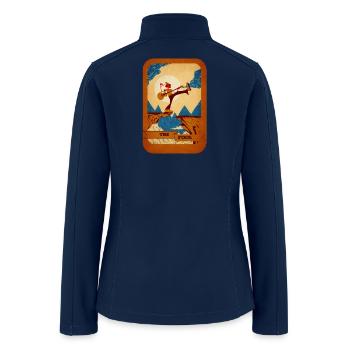 The Fool Guitarist Tarot - Women’s Soft Shell Jacket - navy - Back