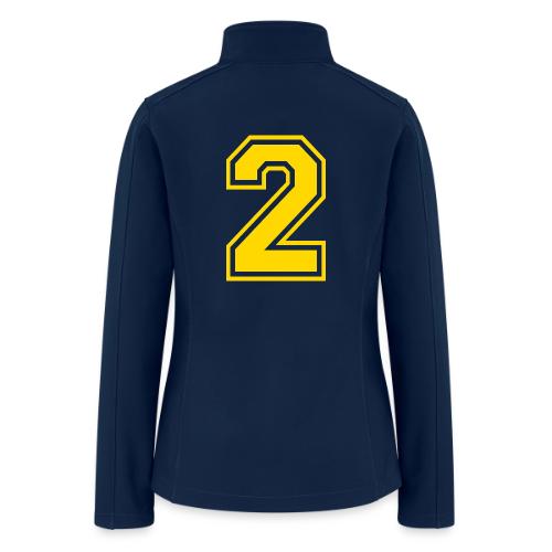 Number 2 in a classic athletic collegiate font - Women’s Soft Shell Jacket