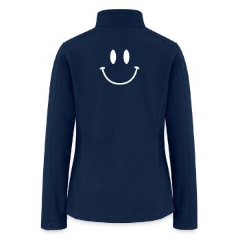 Smiley Face - Women’s Soft Shell Jacket - navy - Back