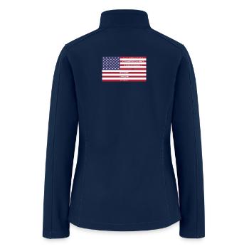 3 virtues of true Americans - Women’s Soft Shell Jacket - navy - Back