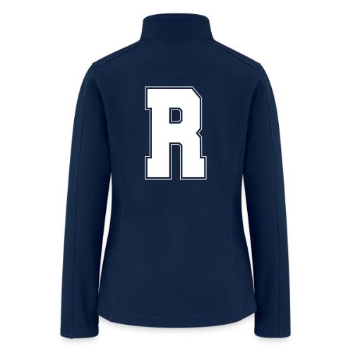 White Letter R – Varsity Alphabet Monogram - Women’s Soft Shell Jacket