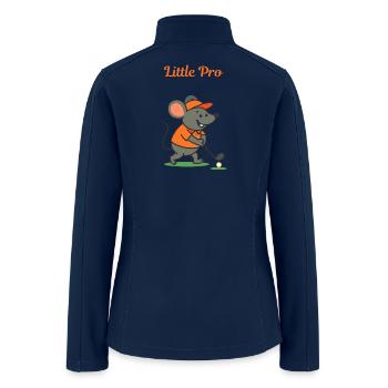 Mouse Golfer - Women’s Soft Shell Jacket - navy - Back