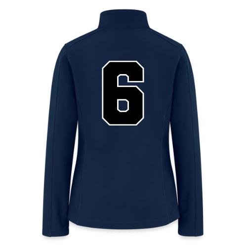 Varsity Number 6 Sports Font - Women’s Soft Shell Jacket