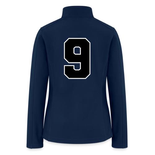 Varsity Number 9 Athletic Font - Women’s Soft Shell Jacket