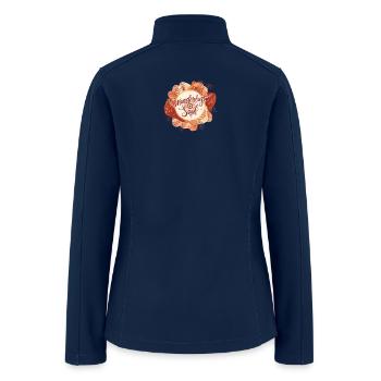Wanderlust Soul Floral Circle - Women’s Soft Shell Jacket - navy - Back