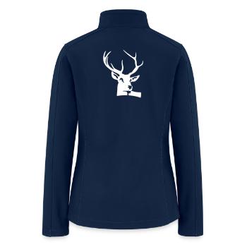 Head And Antlers Of A Deer - Women’s Soft Shell Jacket - navy - Back