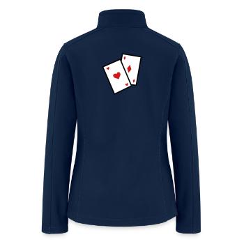Gambling Poker Cards - Women’s Soft Shell Jacket - navy - Back