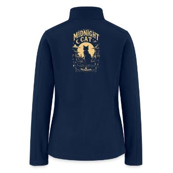 Midnight Cat Tshirt - Women’s Soft Shell Jacket - navy - Back