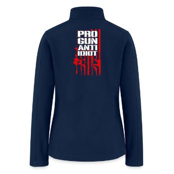 Pro-Gun Anti-Idiot - Women’s Soft Shell Jacket - navy - Back