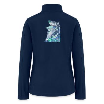 SHARK - Women’s Soft Shell Jacket - navy - Back