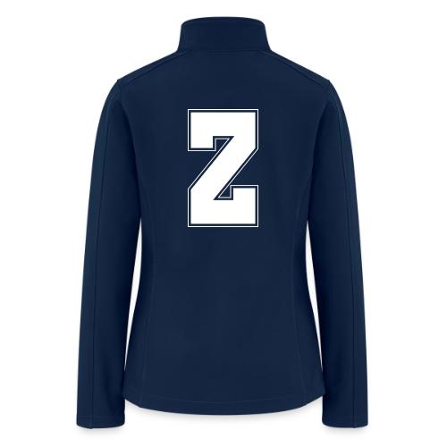 White Letter Z – Varsity Alphabet Monogram - Women’s Soft Shell Jacket