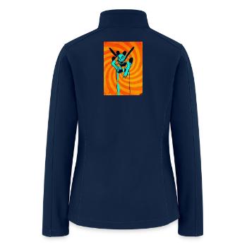 Neon Panda Acrobat the playground of yin and yang. - Women’s Soft Shell Jacket - navy - Back