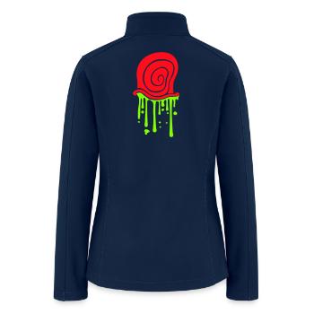Snail shell Slime Disgusting Slimy Drops Dripping - Women’s Soft Shell Jacket - navy - Back