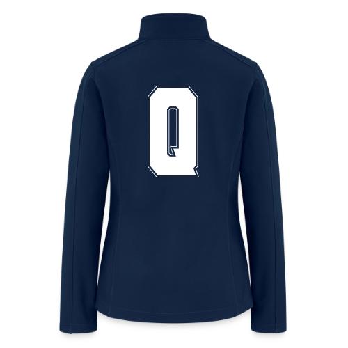 White Letter Q – Varsity Alphabet Monogram - Women’s Soft Shell Jacket