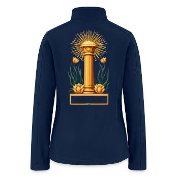 Ancient Egypt Djed Pillar of Strength - Women’s Soft Shell Jacket - navy - Back