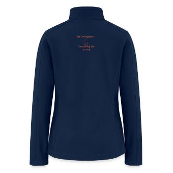 Motivational quote  - Women’s Soft Shell Jacket - navy - Back