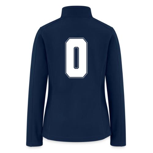 White Letter O – Varsity Alphabet Monogram - Women’s Soft Shell Jacket