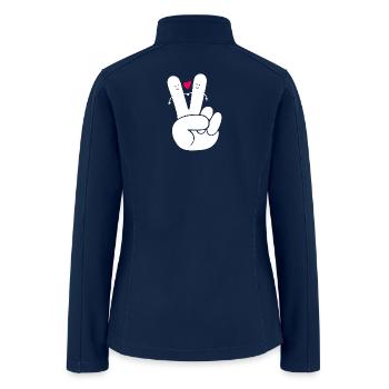funny Peace Love - Women’s Soft Shell Jacket - navy - Back