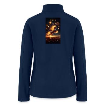 2026: Year of the Fire Horse - Women’s Soft Shell Jacket - navy - Back