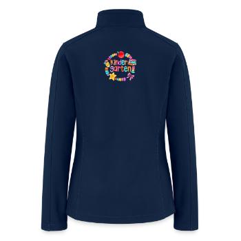 Kinder Garten Color Circle - Women’s Soft Shell Jacket - navy - Back