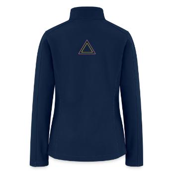 Neon Triangles  - Women’s Soft Shell Jacket - navy - Back