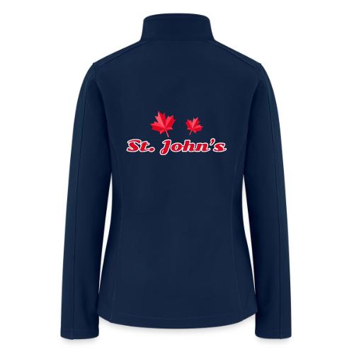 St. John's with two red maple leaves - Women’s Soft Shell Jacket