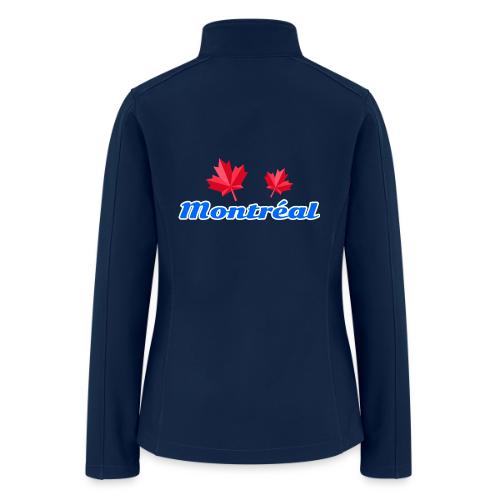 Montréal with two red maple leaves - Women’s Soft Shell Jacket
