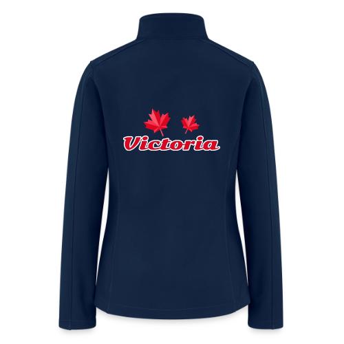 Victoria with two red maple leaves - Women’s Soft Shell Jacket