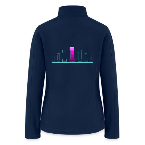 Number 1 in Magenta: Varsity Font - Women’s Soft Shell Jacket
